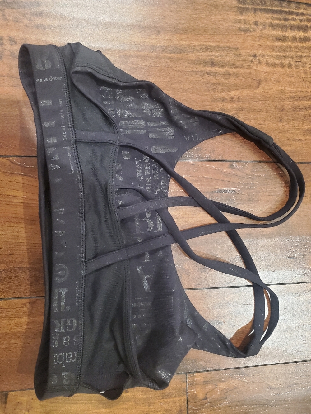 Lululemon Energy Bra Manifesto Size 8 20 Yr Foil Black - Picture 10 of 13